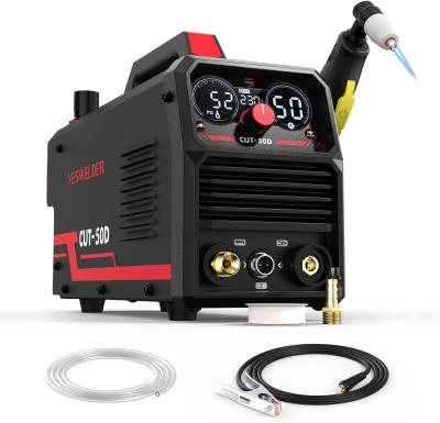 50Amp Cortadora Plasma HF, Gran Pantalla Digital LED, Máx. Espesor de Corte 20mm