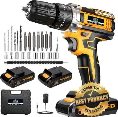 Taladro Percutor a Batería 21V 2000mAh 24 Accesorios